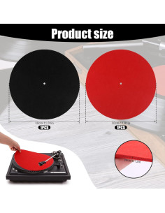 2 Almohadillas para Tocadiscos Fieltro Antideslizante 30x30cm 2