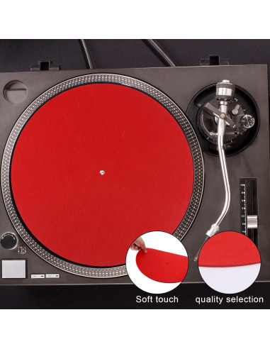 2 Almohadillas para Tocadiscos Fieltro Antideslizante 30x30cm