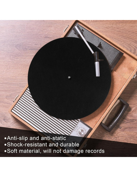 2 Almohadillas para Tocadiscos Fieltro Antideslizante 30x30cm