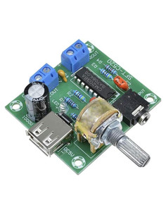 Amplificador de Audio Estéreo PM2038 5W USB Volumen Ajustable