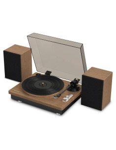 Reproductor de Vinilo Wohome D02 con Altavoces Externos 66W Bluetooth