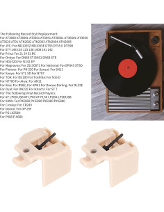Aguja de Reemplazo para Tocadiscos Bewinner LP60 USB 1000h 2