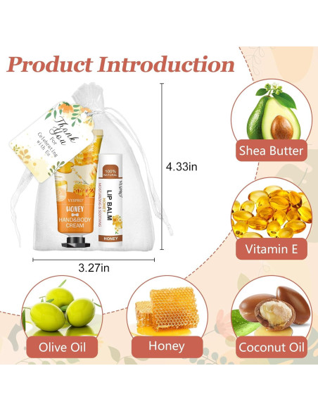 30 Sets de Crema de Manos y Balsamo Labial - Regalos Agradecimiento