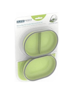 Juego de Alfombrilla y Cuencos SureFeed Verde - 3 Piezas