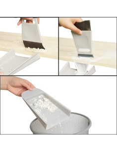 Juego Mini Escoba y Recogedor CHANHOO - Gris, 3 en 1 2