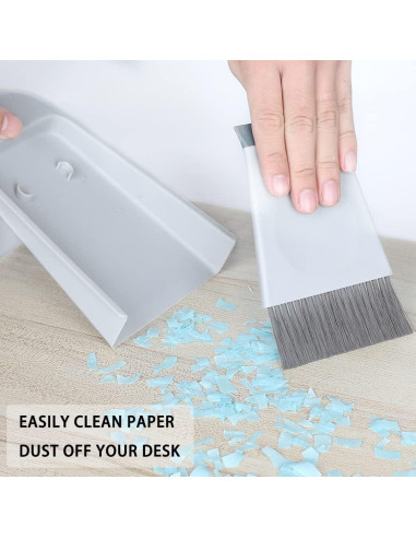 Juego Mini Escoba y Recogedor CHANHOO - Gris, 3 en 1