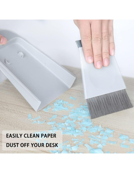 Juego Mini Escoba y Recogedor CHANHOO - Gris, 3 en 1