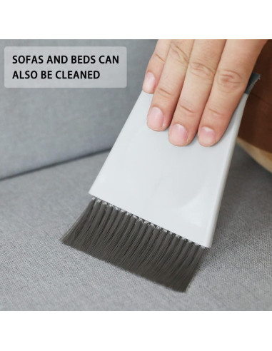 Juego Mini Escoba y Recogedor CHANHOO - Gris, 3 en 1