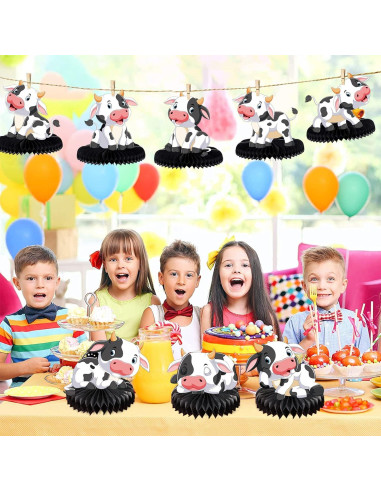 Centros de Mesa de Panal de Vaca ZCPTZ 9 Pcs Decoración Fiesta