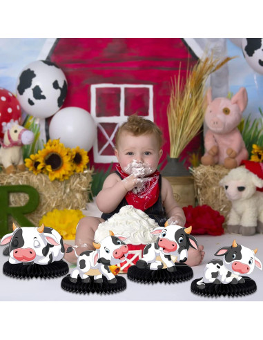 Centros de Mesa de Panal de Vaca ZCPTZ 9 Pcs Decoración Fiesta