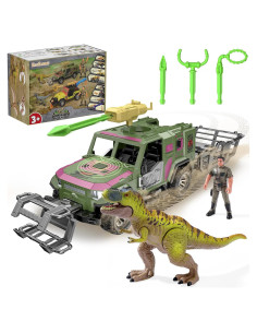 Juego de Rescate de Dinosaurios EKU F100 con Sonidos y Accesorios