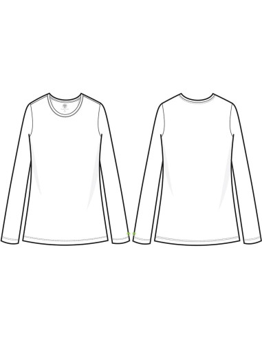 Camiseta de Scrub de Manga Larga Healing Hands 5047 para Mujeres