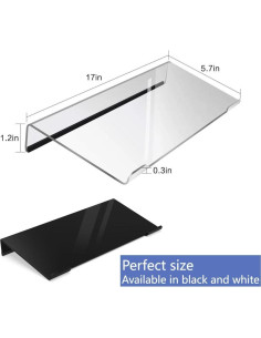 Soporte Ergonómico para Teclado Eitonbu Acrílico Transparente 2