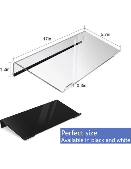 Soporte Ergonómico para Teclado Eitonbu Acrílico Transparente