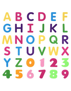 Conjunto de 36 Piezas de Letras y Números BXI para Niños