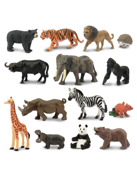 Figuras de Animales de la Selva Toymany 14 Piezas Mini
