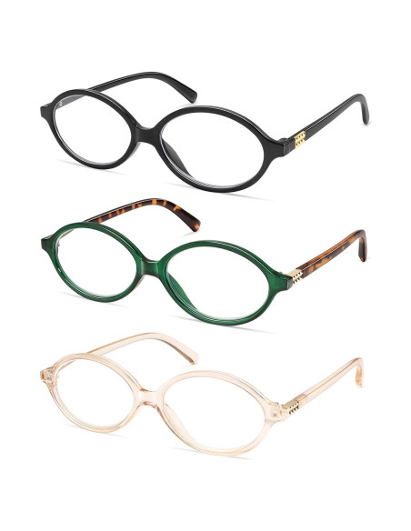 Gafas de lectura AMOMOMA con bloqueo de luz azul - 3 unidades