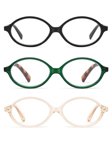 Gafas de lectura AMOMOMA con bloqueo de luz azul - 3 unidades