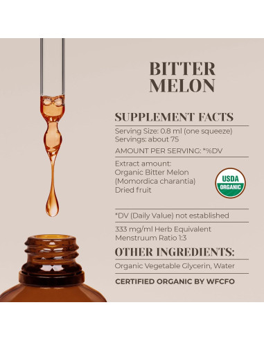 Gotas Herbales Orgánicas Melón Amargo Garden Organics 59 ml