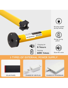 Persilux Persianas Motorizadas 58x122 cm Oscurecimiento Beige 2