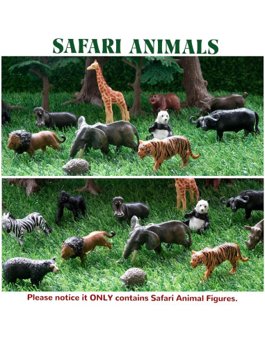 Figuras de Animales de la Selva Toymany 14 Piezas Mini
