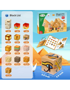 63 PCS Bloques Magnéticos de Construcción NorthKe - 2 cm - Juguete STEM 2