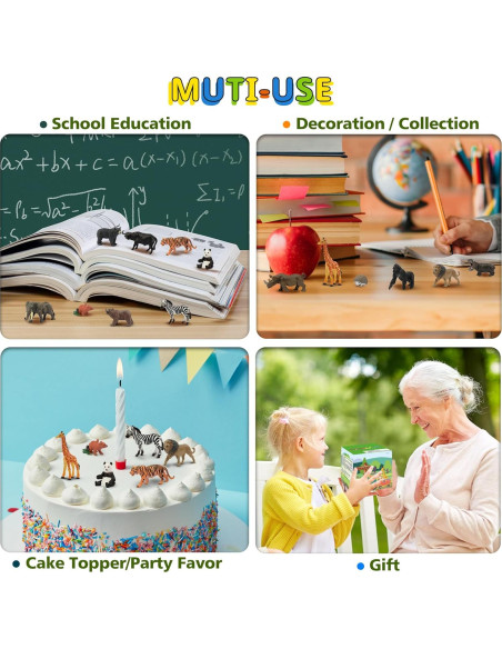 Figuras de Animales de la Selva Toymany 14 Piezas Mini