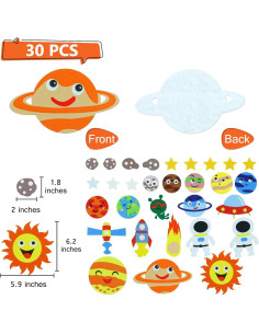 Conjunto de 30 Figuras de Fieltro BXI para Niños 3+ 2