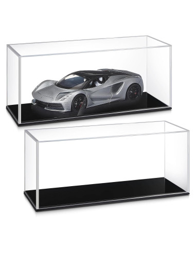 Caja de Exhibición Acrílica Juexica 2 Pcs para Modelos 1:24