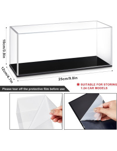 Caja de Exhibición Acrílica Juexica 2 Pcs para Modelos 1:24 2
