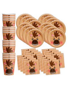 Kit de Vajilla para Fiesta de Cumpleaños Caballo - 16 Personas