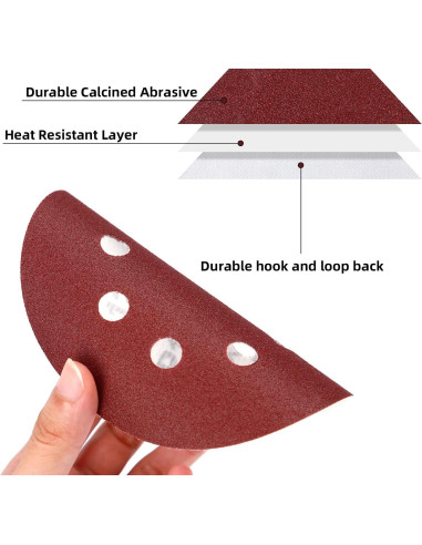 100 Discos de Lijado 5" 40 Grano Tongbay con Gancho y Bucle