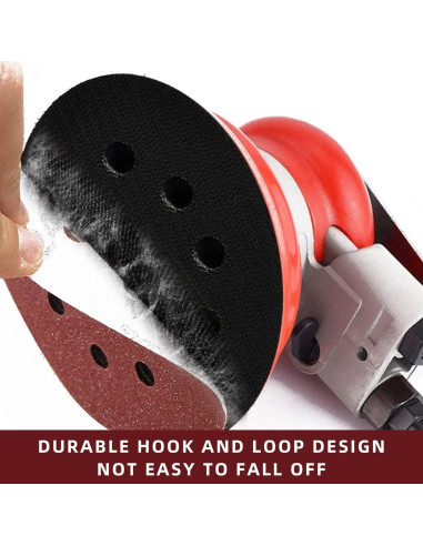 100 Discos de Lijado 5" 40 Grano Tongbay con Gancho y Bucle