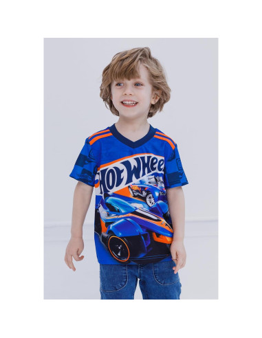 Camisetas Deportivas Hot Wheels 2 Pack Niños 2T Rojo Azul