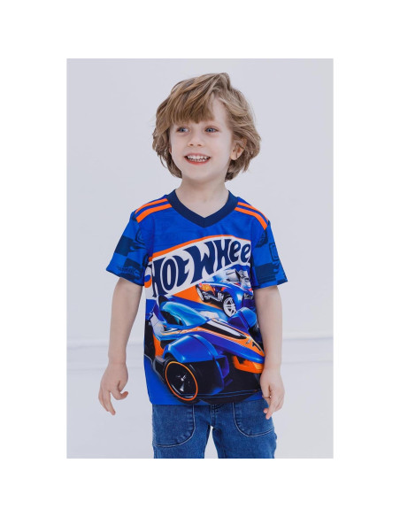 Camisetas Deportivas Hot Wheels 2 Pack Niños 2T Rojo Azul