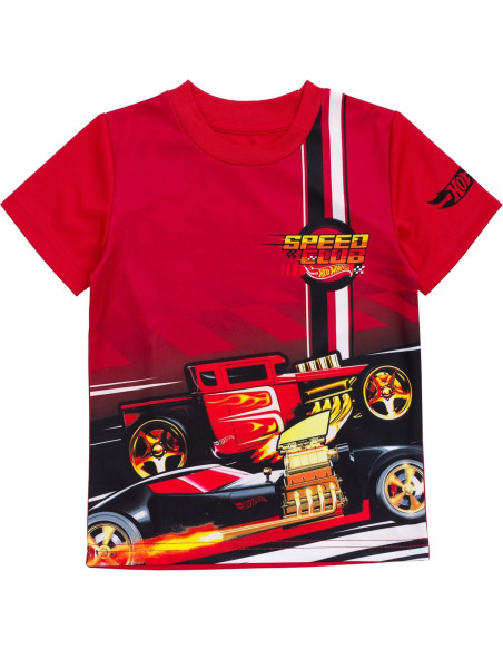 Camisetas Deportivas Hot Wheels 2 Pack Niños 2T Rojo Azul