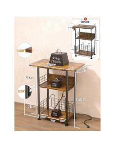 Soporte para Tocadiscos PLOOHT 3 Niveles con Estante para 200 Vinilos 2