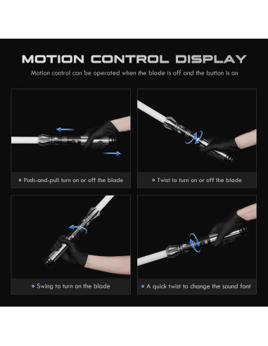 Sable de Luz DAMIENSABER RGB V3, 92 cm, 16 Sonidos, Aluminio
