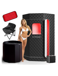Sauna de Vapor Portátil X-Vitalis con Baño de Hielo y Luz Roja