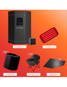 Sauna de Vapor Portátil X-Vitalis con Baño de Hielo y Luz Roja 2