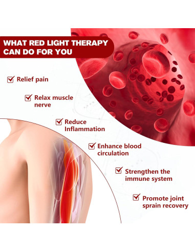 Cinturón de terapia de luz roja TUOYR RLT-S23 para dolor