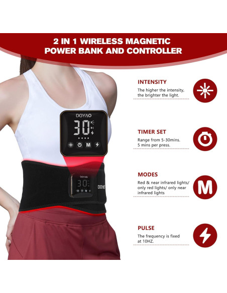 Cinturón de terapia de luz roja TUOYR RLT-S23 para dolor