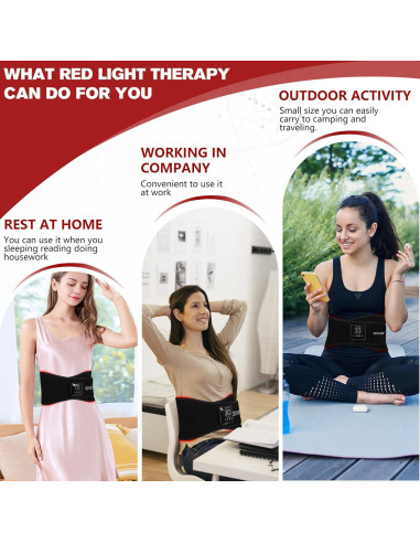 Cinturón de terapia de luz roja TUOYR RLT-S23 para dolor