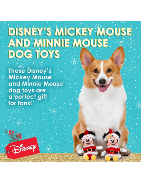 Conjunto Juguetes de Peluche para Perros Disney Mickey y Minnie 15 cm
