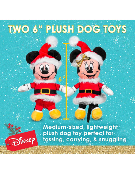 Conjunto Juguetes de Peluche para Perros Disney Mickey y Minnie 15 cm