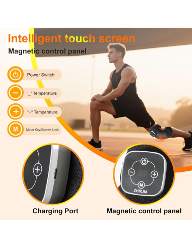 Masajeador de Rodilla Inalámbrico ZHIXJIA con Luz Roja y Calor