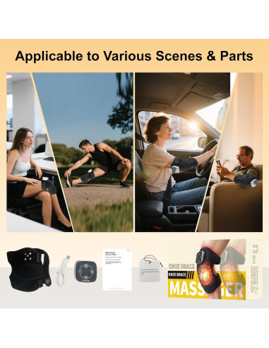 Masajeador de Rodilla Inalámbrico ZHIXJIA con Luz Roja y Calor