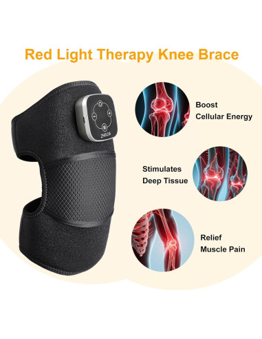 Masajeador de Rodilla Inalámbrico ZHIXJIA con Luz Roja y Calor