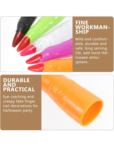 Cubre Uñas de Halloween POPETPOP 30 Pcs Coloridos