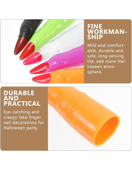 Cubre Uñas de Halloween POPETPOP 30 Pcs Coloridos